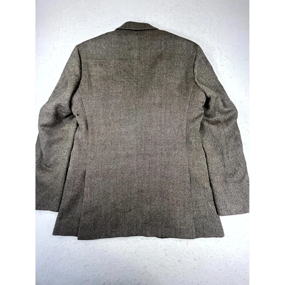 Stafford Sport Coat Men Gray Merino Wool Classic Fit Notch Lapel Formal Business